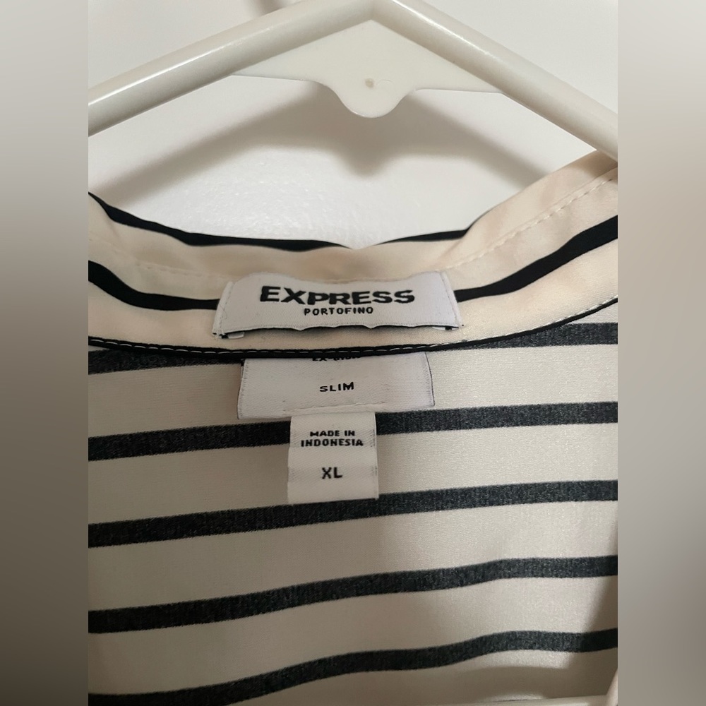 Express Striped Button-Down Shirt - Picture 2 of 3